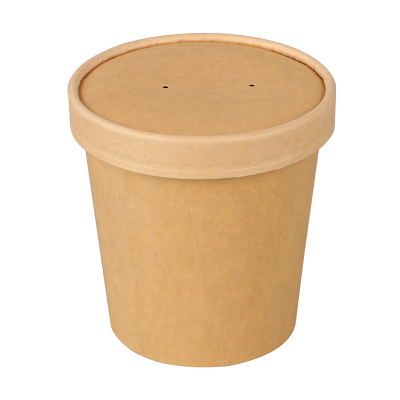 Tazza da zuppa di carta con bordo arrotolato da 12 once