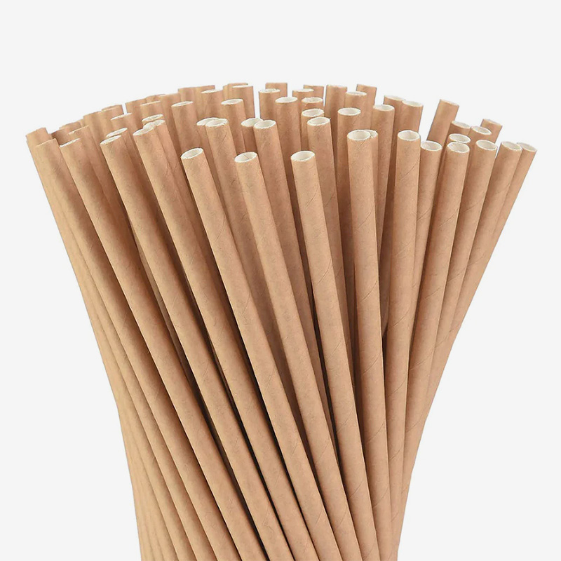 Cannucce di carta compostabili in bambù